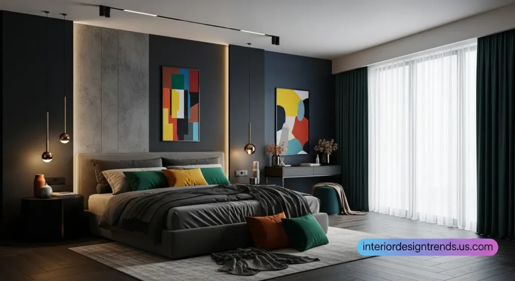 Bold Accent Colors to Combat Darkness