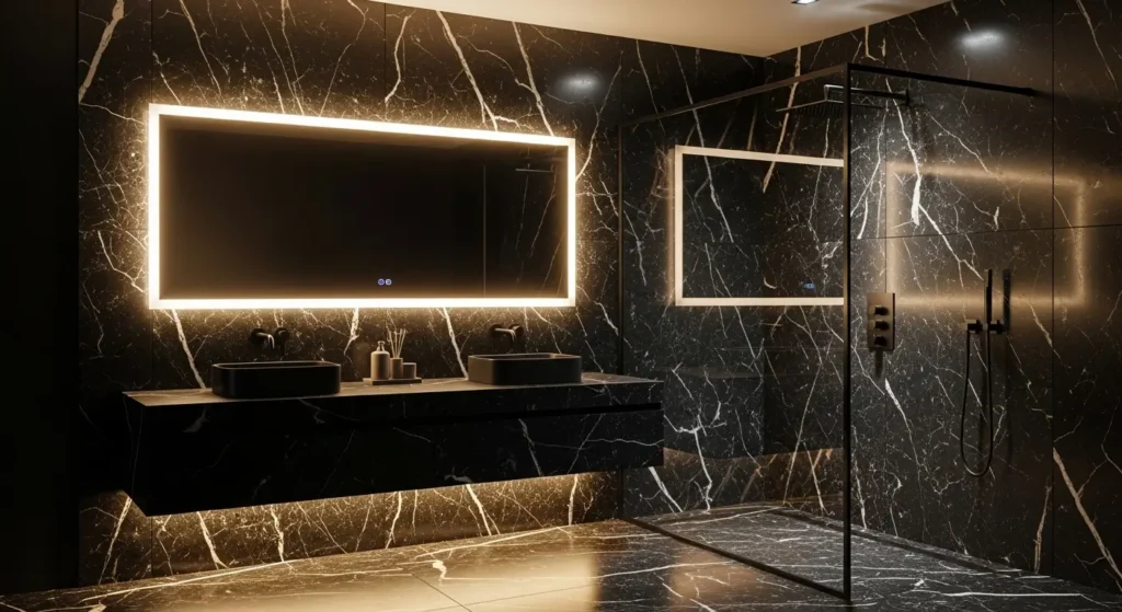 Dark Luxury Bathroom Design
