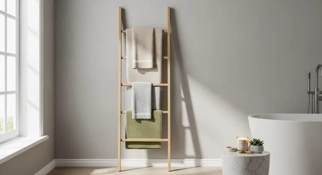 Ladder Style Towel Rack Product Display