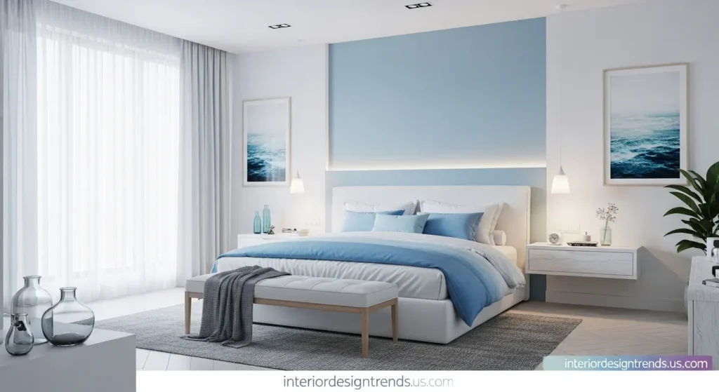 Soft Blues and White