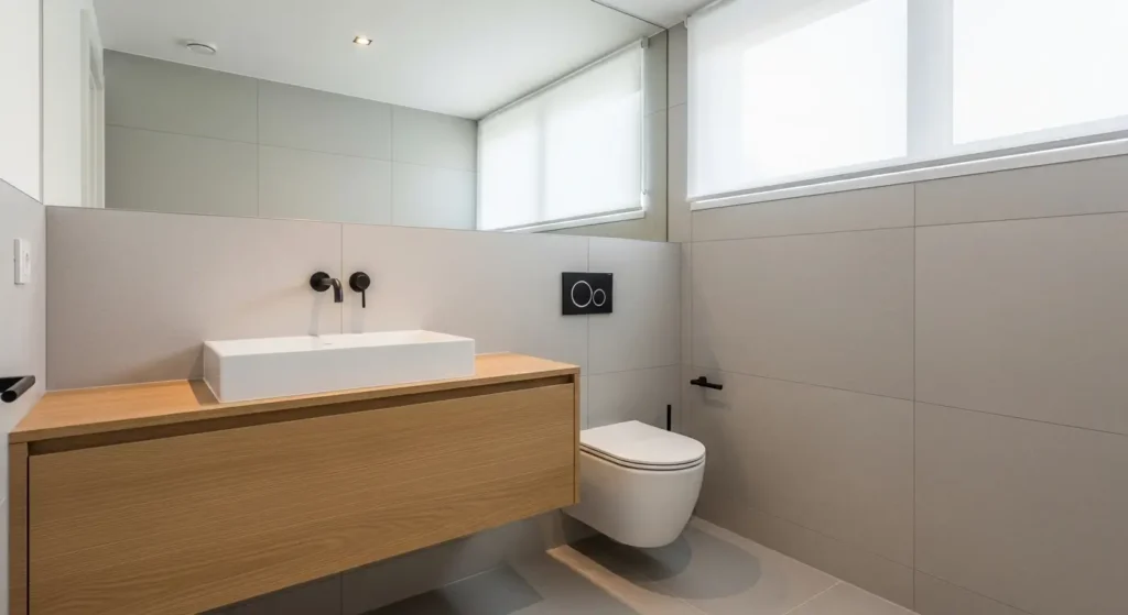 minimalist modern small bathroom design interior