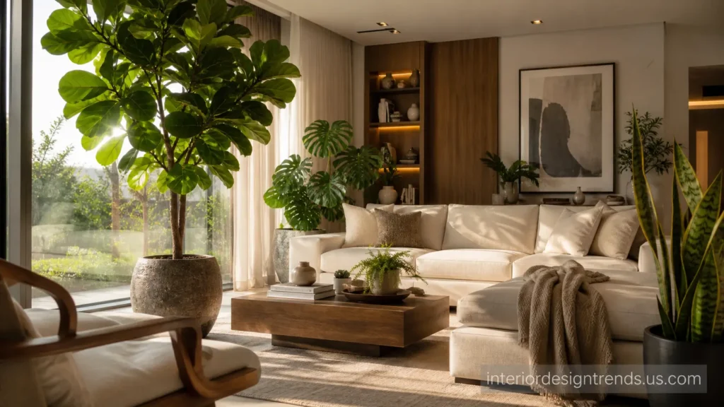 Living Room Interior Decor Plants